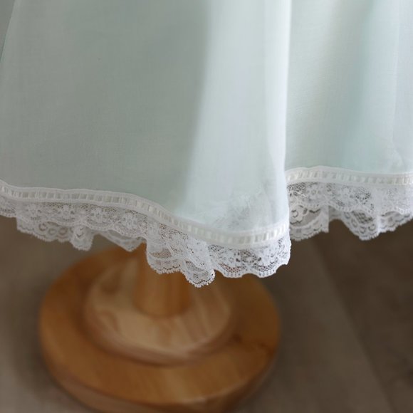 RARE Vintage Heirloom 1970's Gunne Sax Girls Dress Size 4/5 Mint Green GORGEOUS - Picture 9 of 10